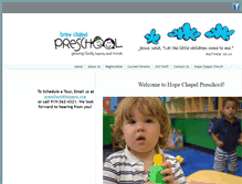 Tablet Screenshot of hopepreschool.net